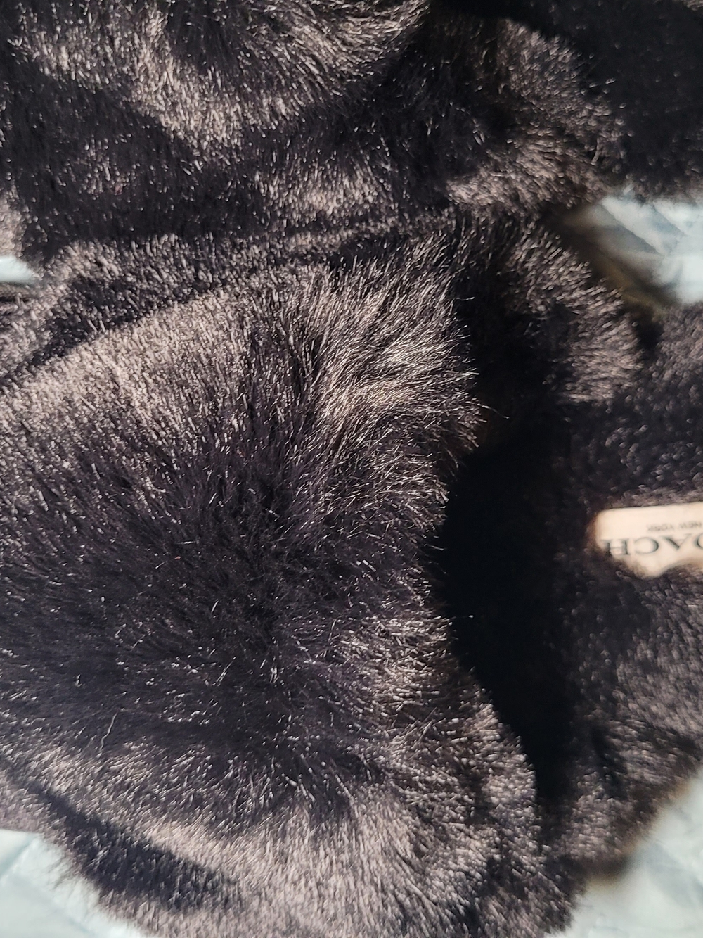 Coach Black Faux-Fur Wrap